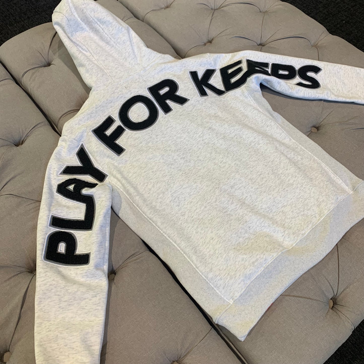 Geedup Play For Keeps Hoodie 'White Black' (Second hand)