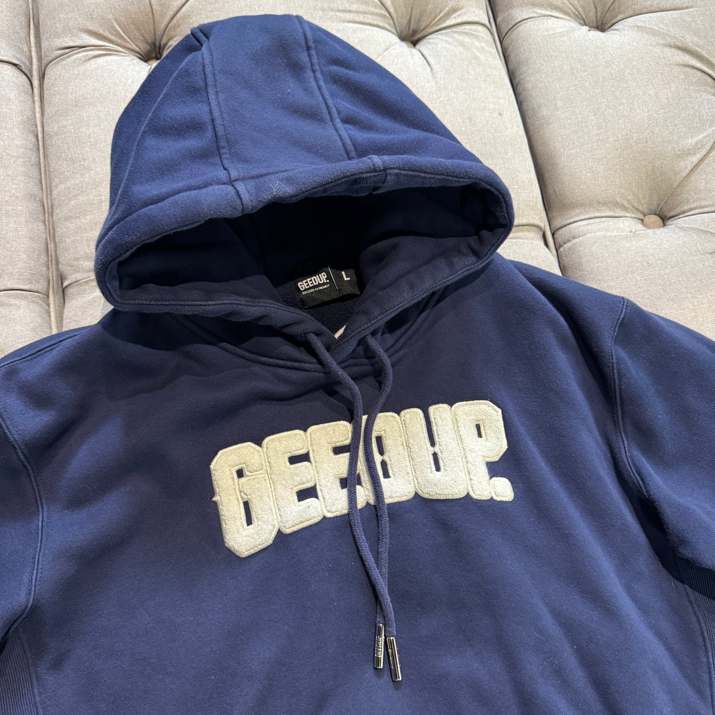 Geedup Play For Keeps Hoodie 'Navy White' (Second hand)