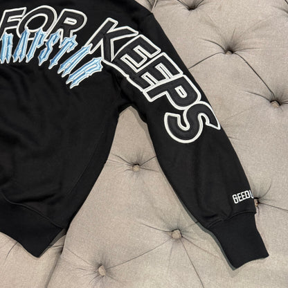 Geedup x Trapstar Play For Keeps Irongate Hoodie 'Black Blue' (Second hand)