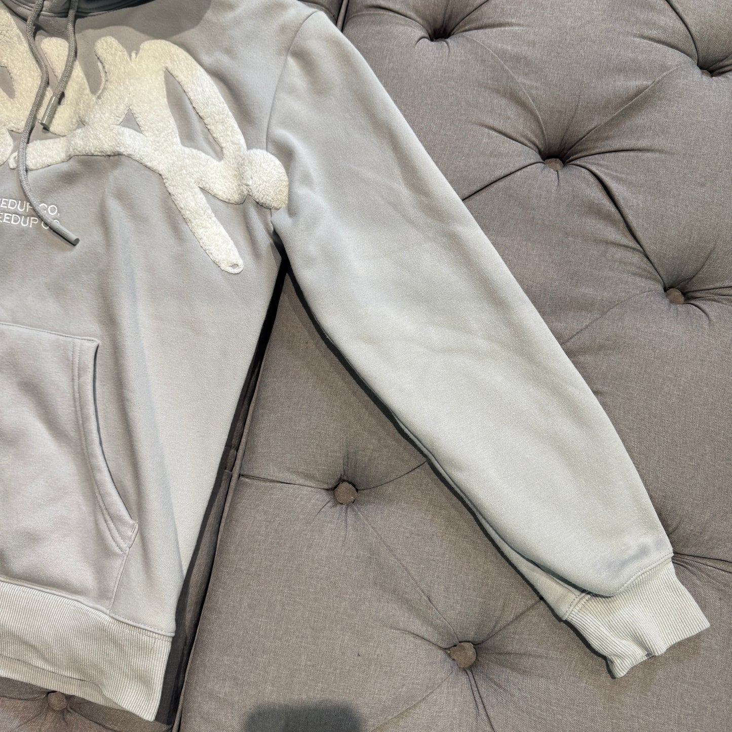 Geedup Handstyle Hoodie 'Grey White' (Second hand)