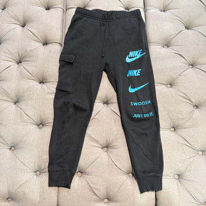 Nike Multi Logo Track Pants 'Black Blue' (Second hand)