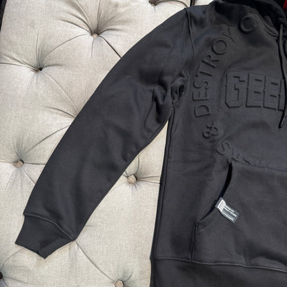 Geedup Emblem Emboss Hoodie 'Blackout' (Brand New)