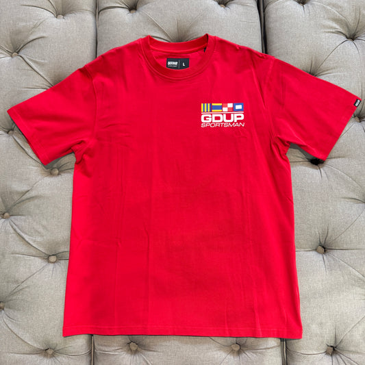 Geedup Sportsman Flag T-Shirt 'Red' (Second hand)