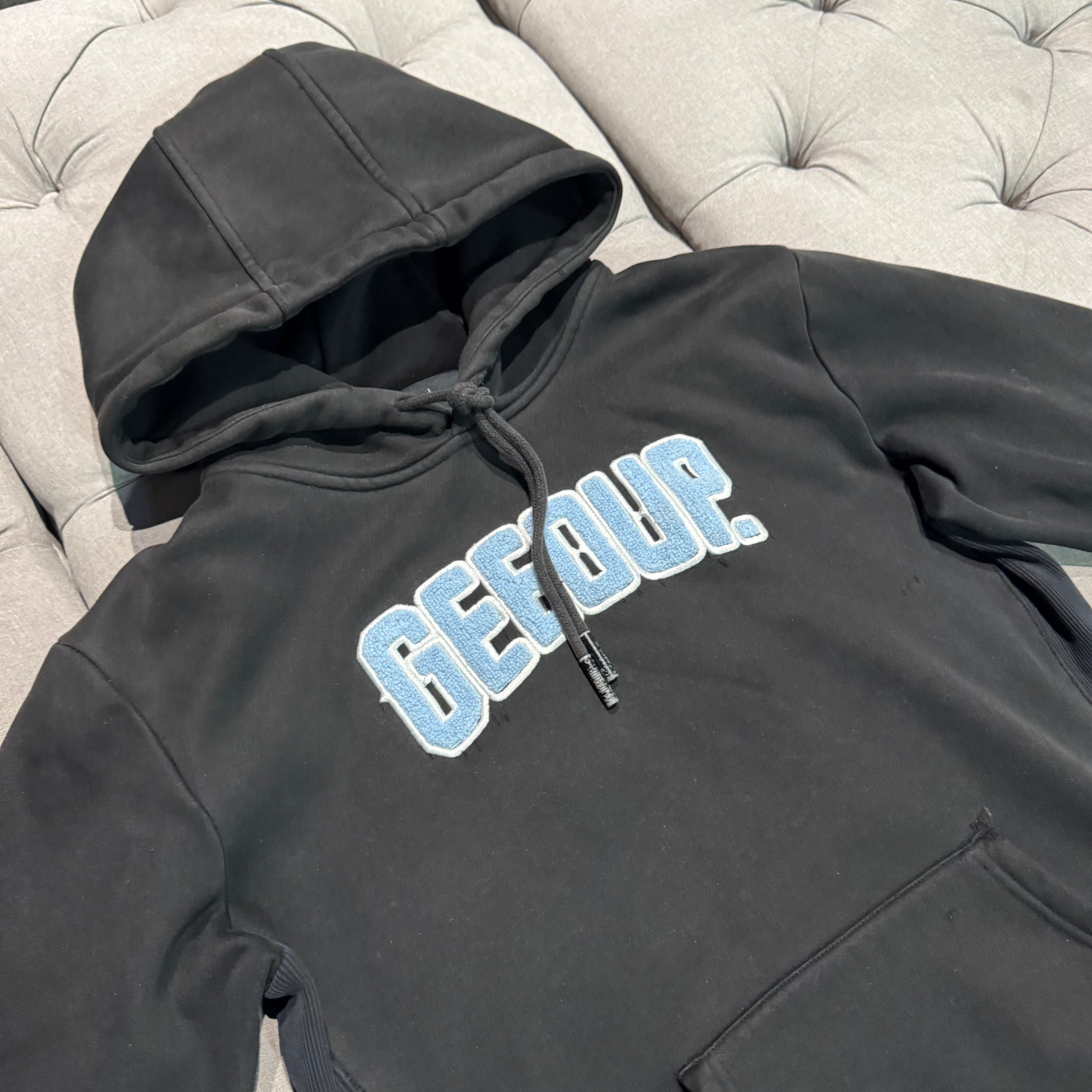 Geedup Play For Keeps Hoodie 'Black Baby Blue' (Second hand)