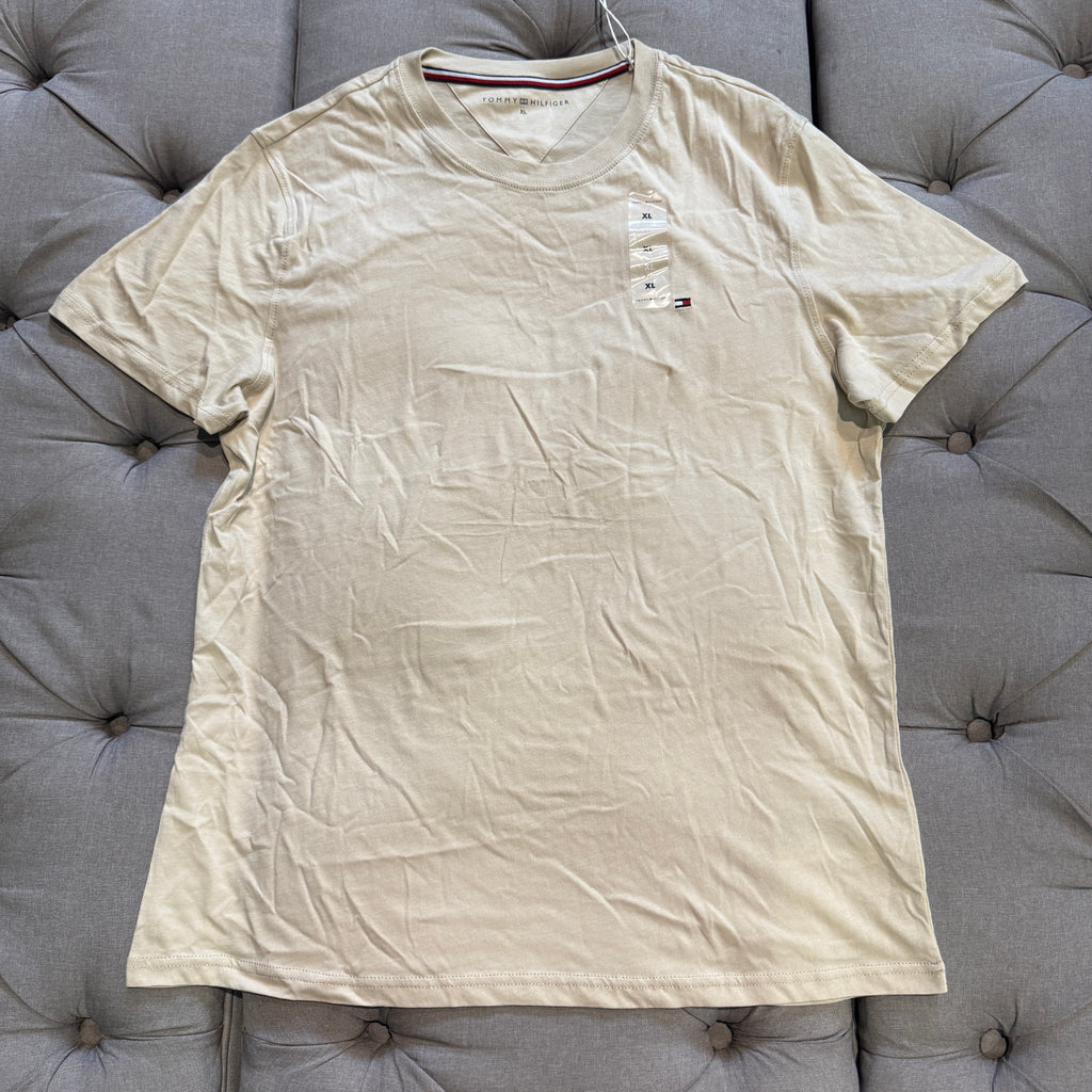 Tommy Hilfiger Flag Embroidery Tshirt 'Sand'