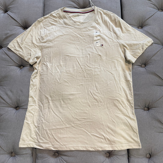 Tommy Hilfiger Flag Embroidery Tshirt 'Sand'