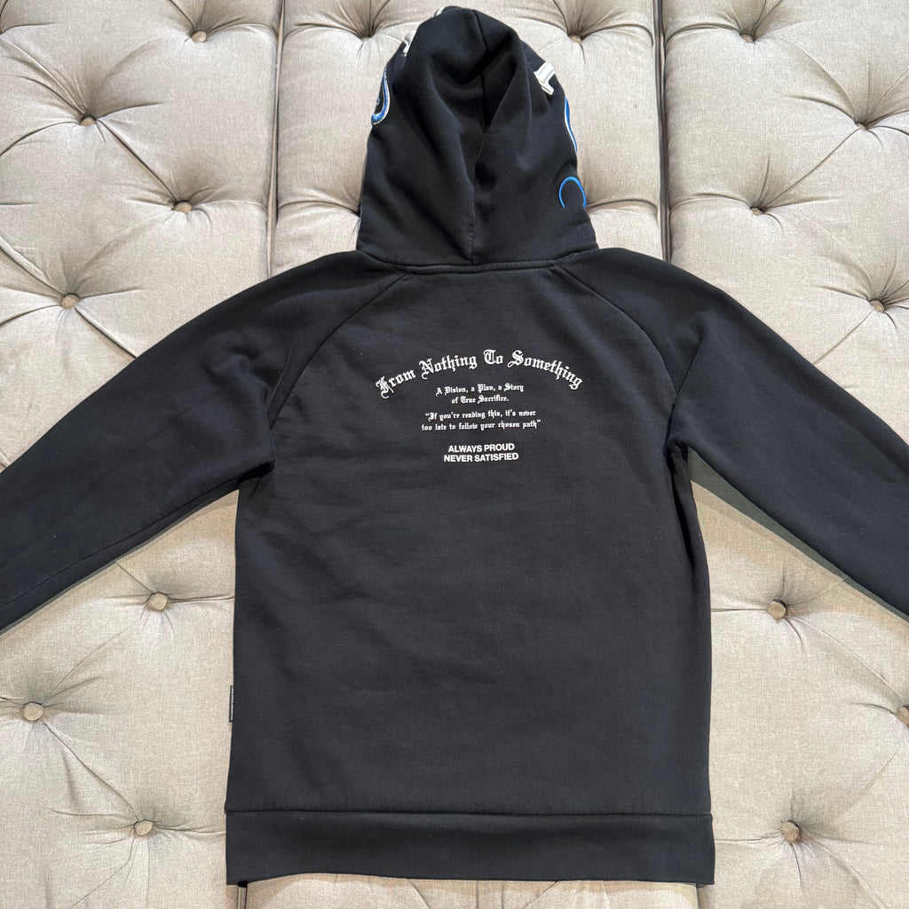 Hoodrich Hood Logo Hoodie 'Black Blue' (Second hand)