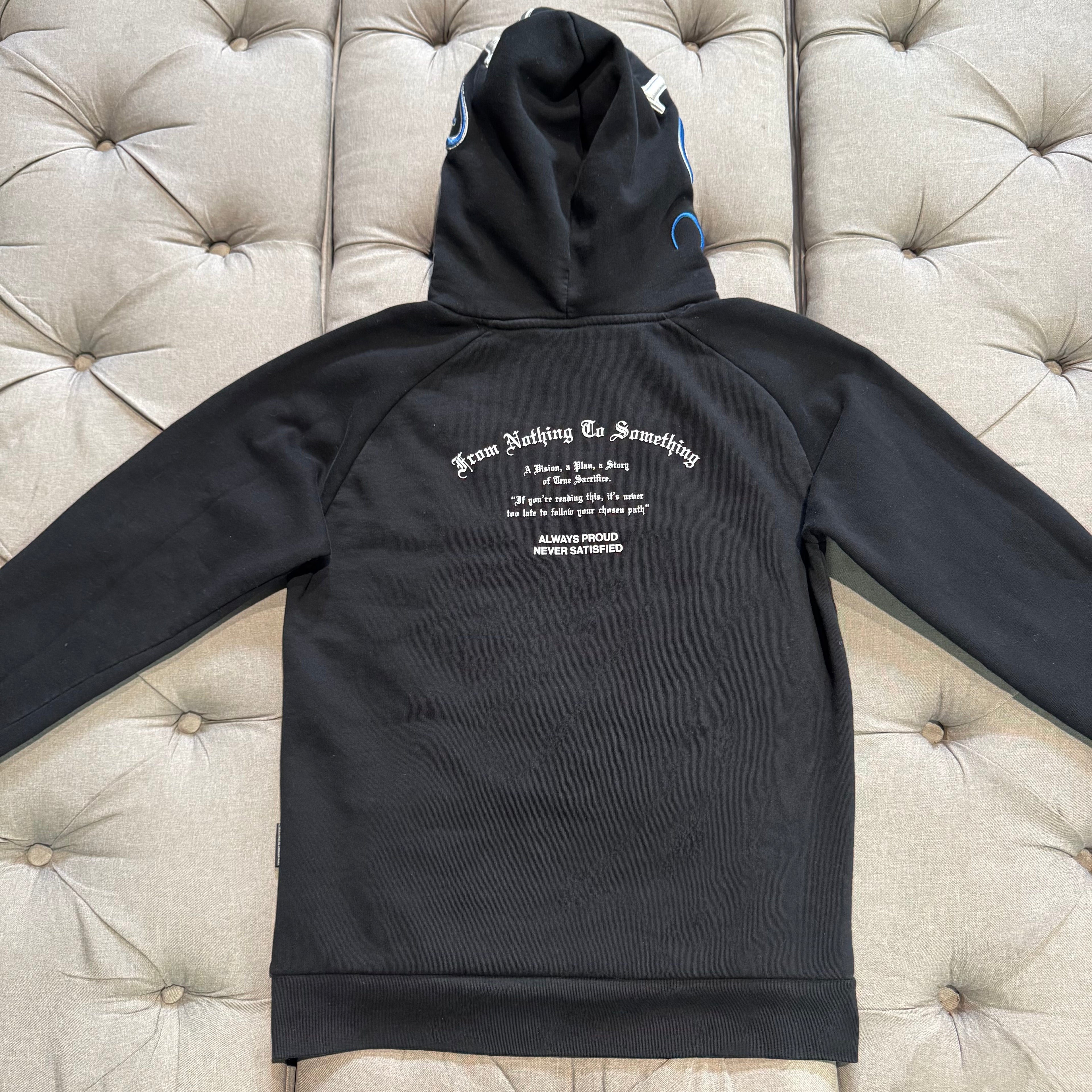 Hoodrich Hood Logo Hoodie 'Black Blue' (Second hand)