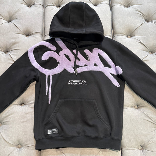 Geedup Handstyle Hoodie 'Black Lavender' (Second hand)