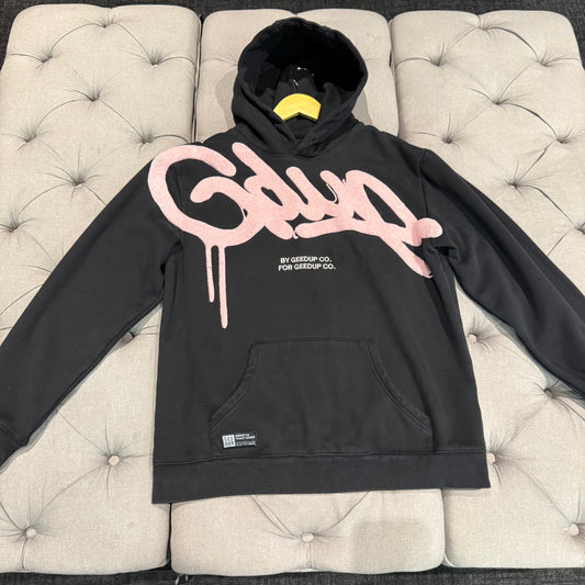 Geedup Handstyle Hoodie 'Black Pink' (Second hand)