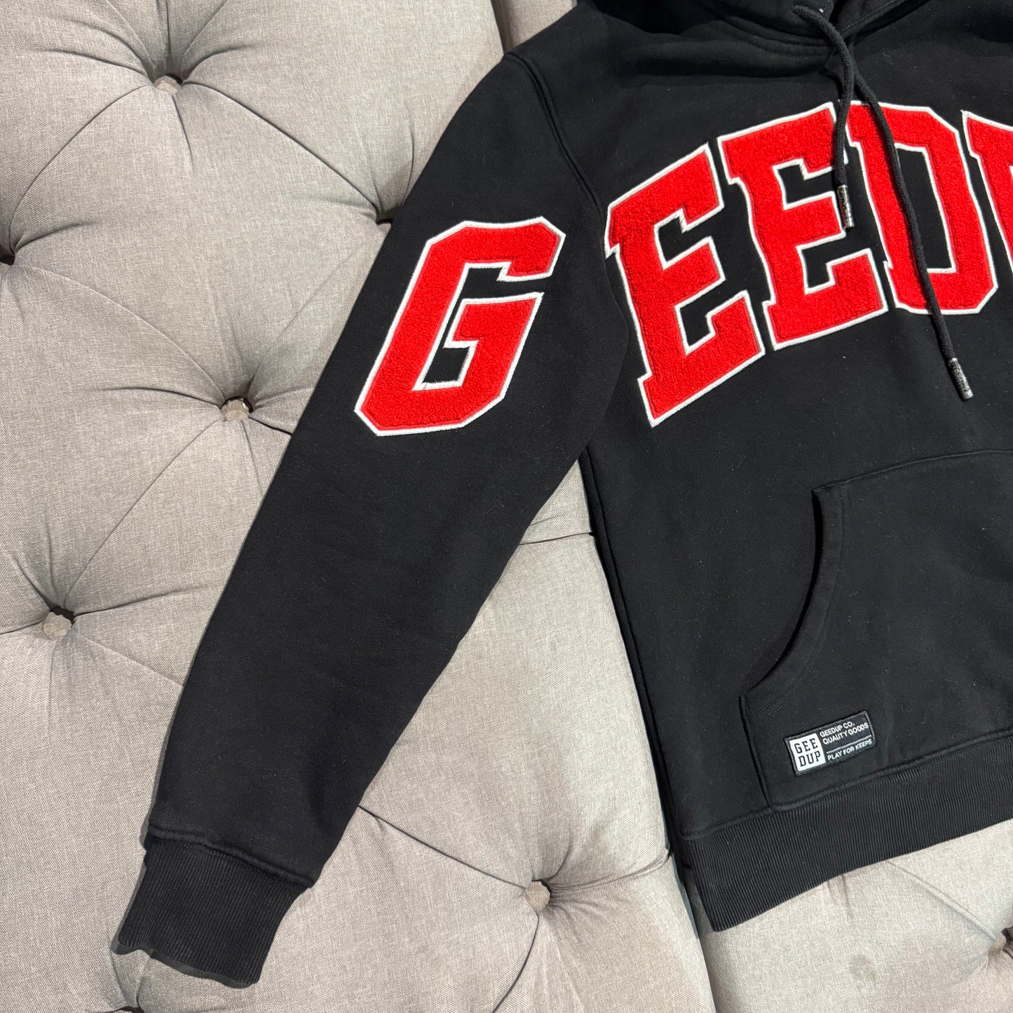 Geedup Team Logo Hoodie 'Black Red' (Second hand)