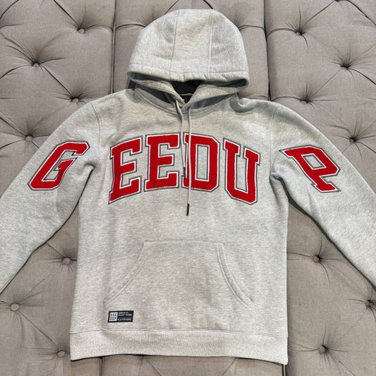 Geedup Team Logo Hoodie 'Grey Red' (Second hand)
