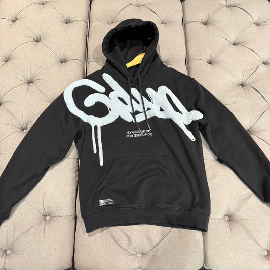 Geedup Handstyle Hoodie 'Black Baby Blue' (Second hand)