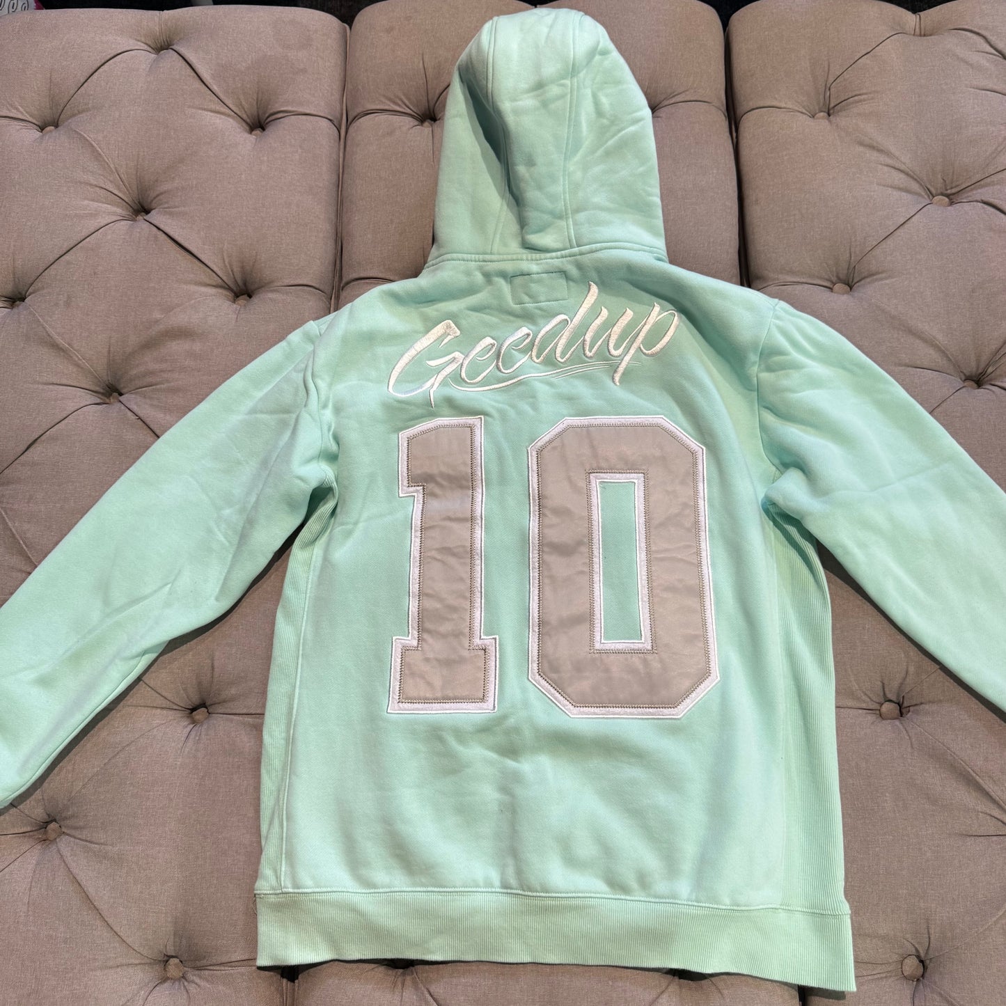 Geedup 10 Jersey Logo Hoodie 'Teal' (Second hand)