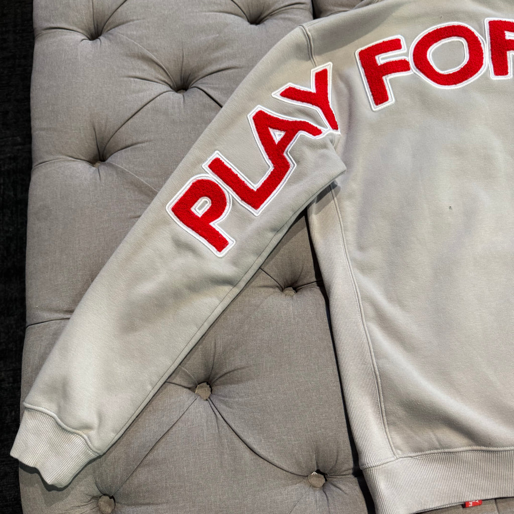 Geedup Play For Keeps Hoodie 'Grey Red' (Second hand)
