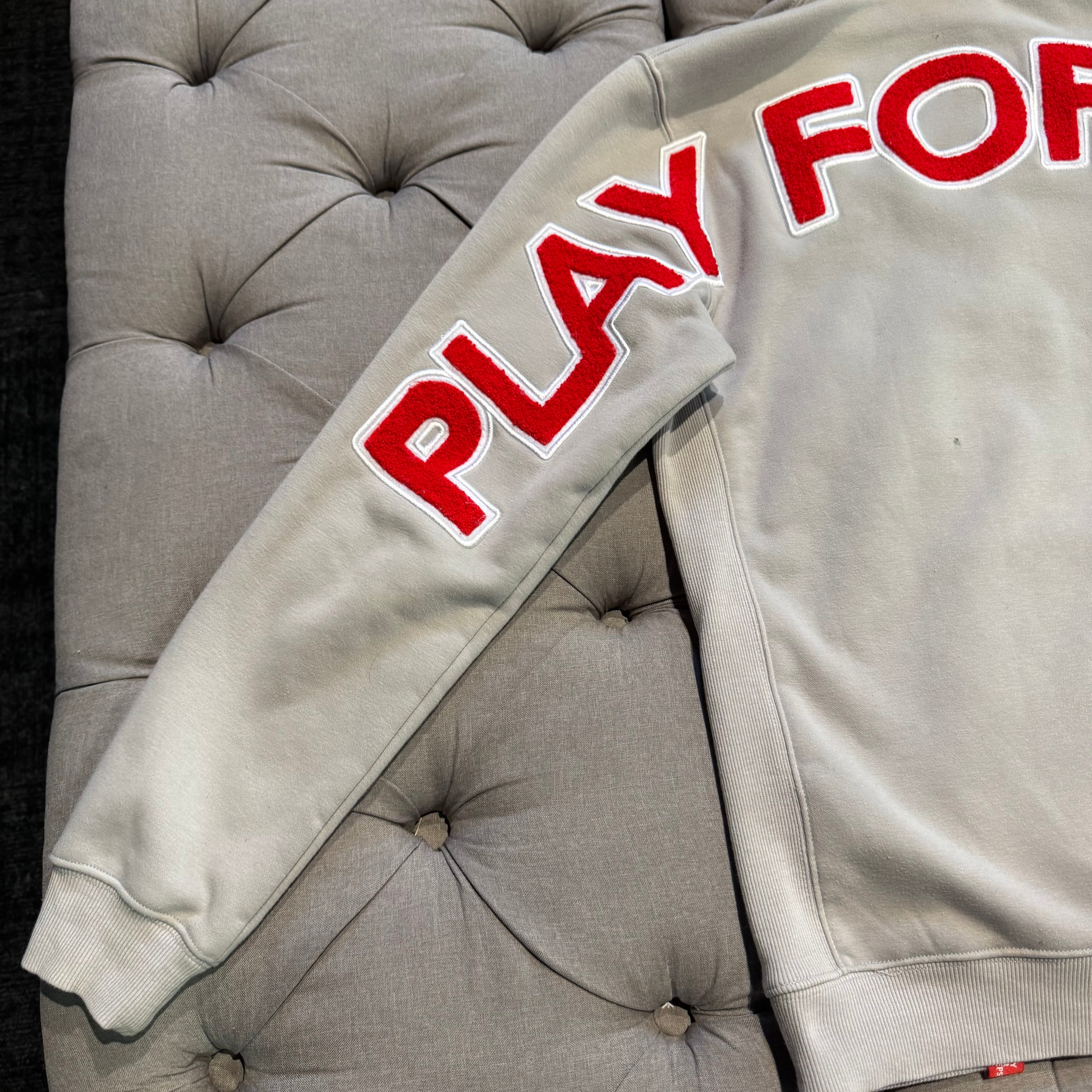 Geedup Play For Keeps Hoodie 'Grey Red' (Second hand)