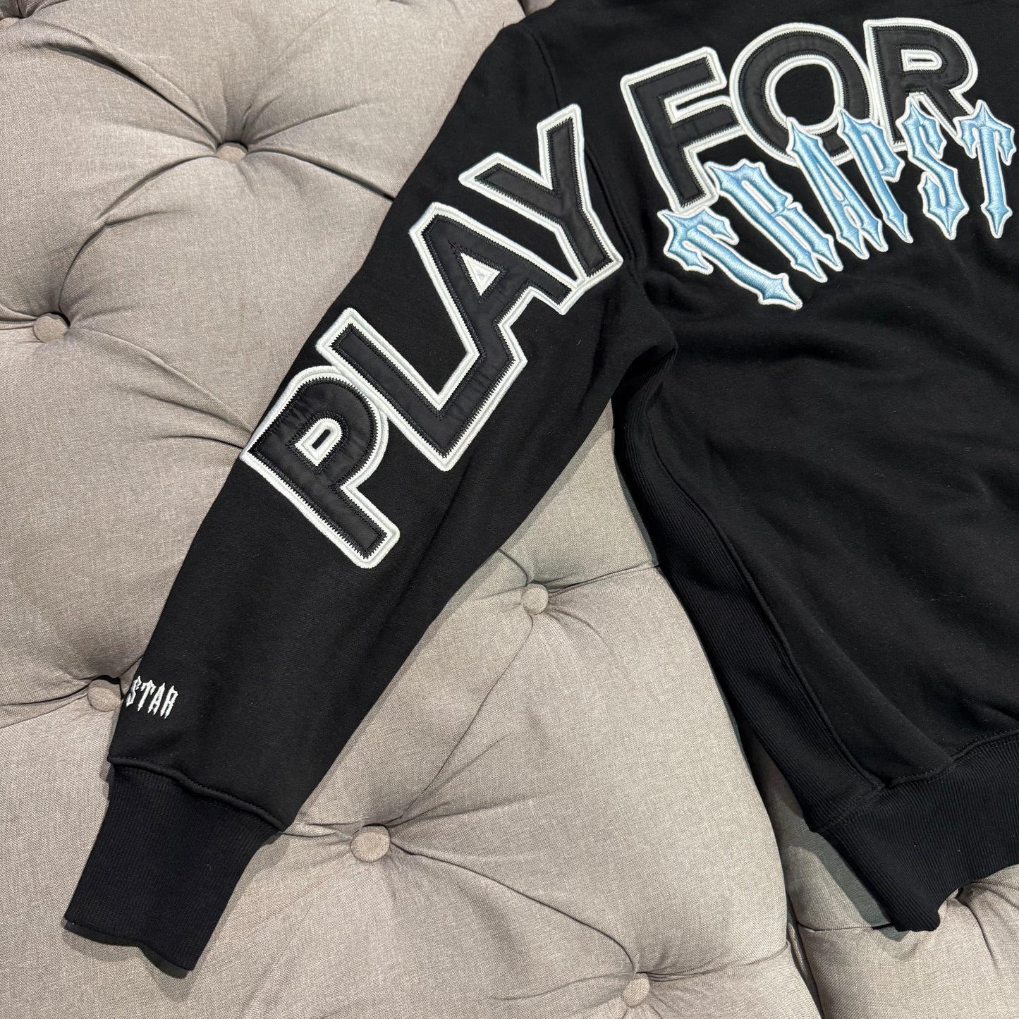 Geedup x Trapstar Play For Keeps Irongate Hoodie 'Black Blue' (Second hand)