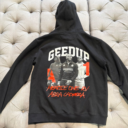 Geedup X Spotify A1 Headie One RV Abra Cadabra Hoodie 'Black Red' (Second hand)