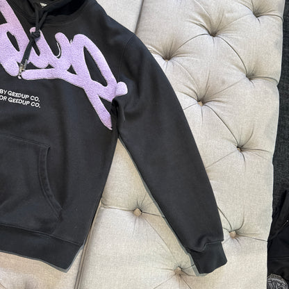 Geedup Handstyle Hoodie 'Black Lavender Purple' (Second hand)