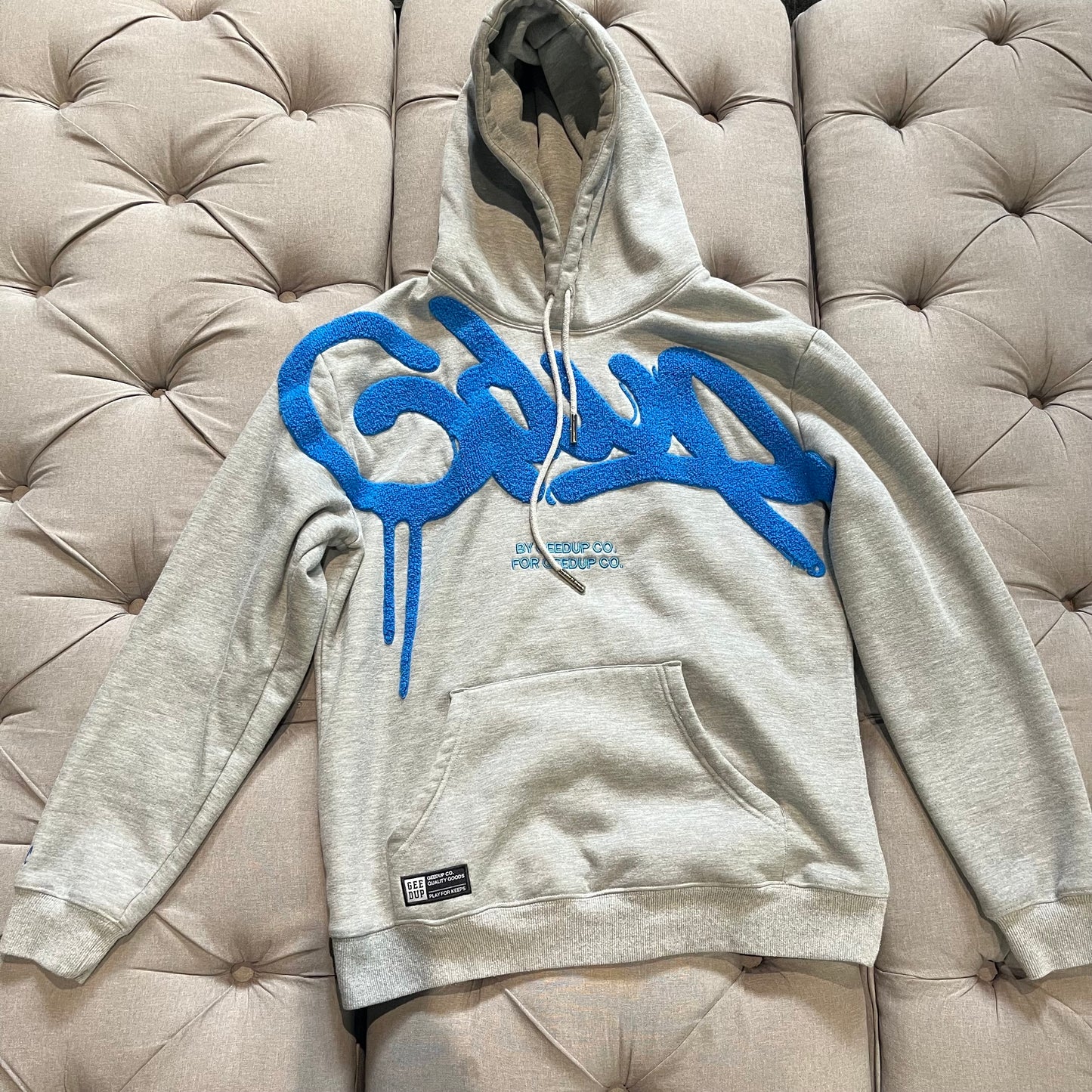 Geedup Handstyle Hoodie 'Grey Blue' (Second hand)