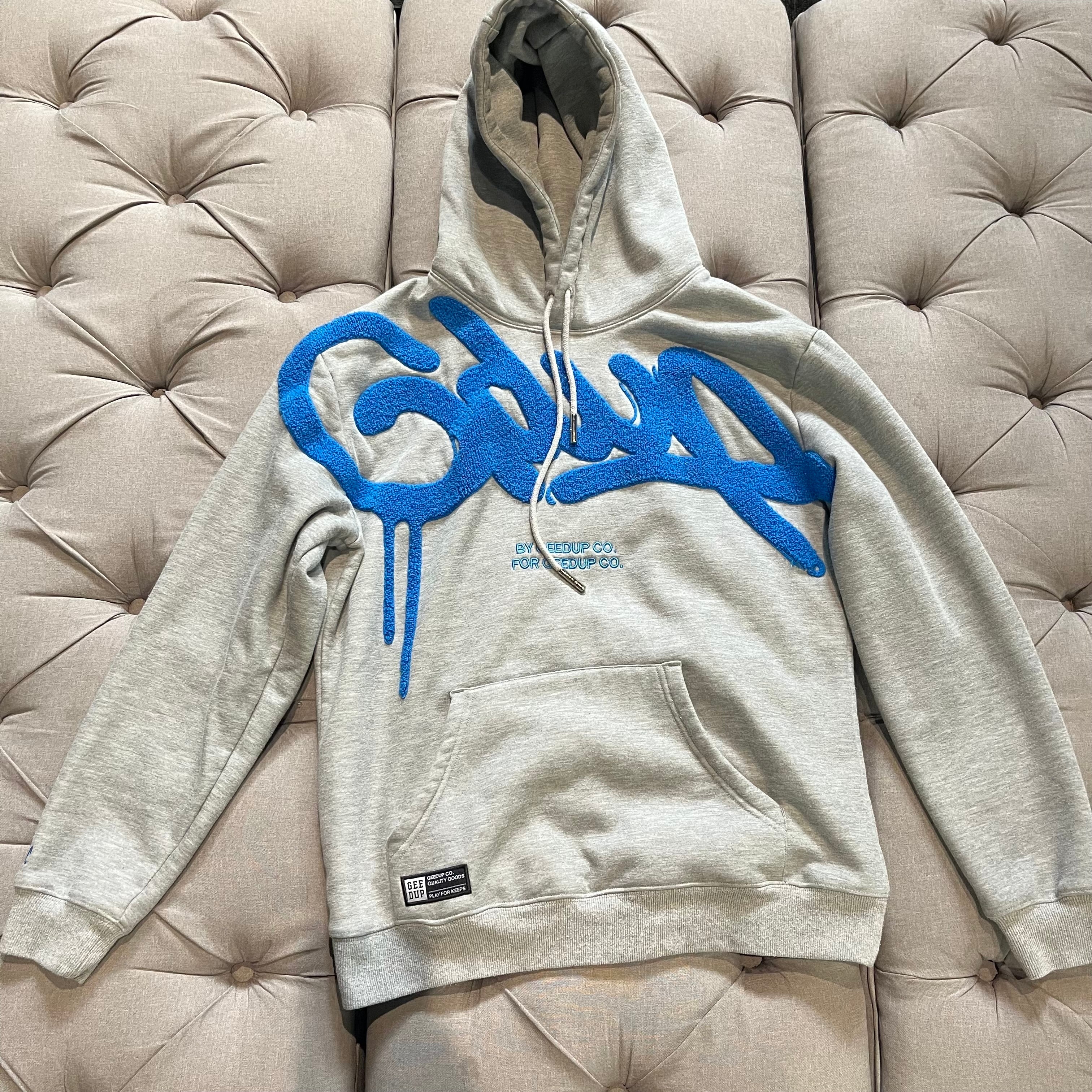Geedup Handstyle Hoodie 'Grey Blue' (Second hand)