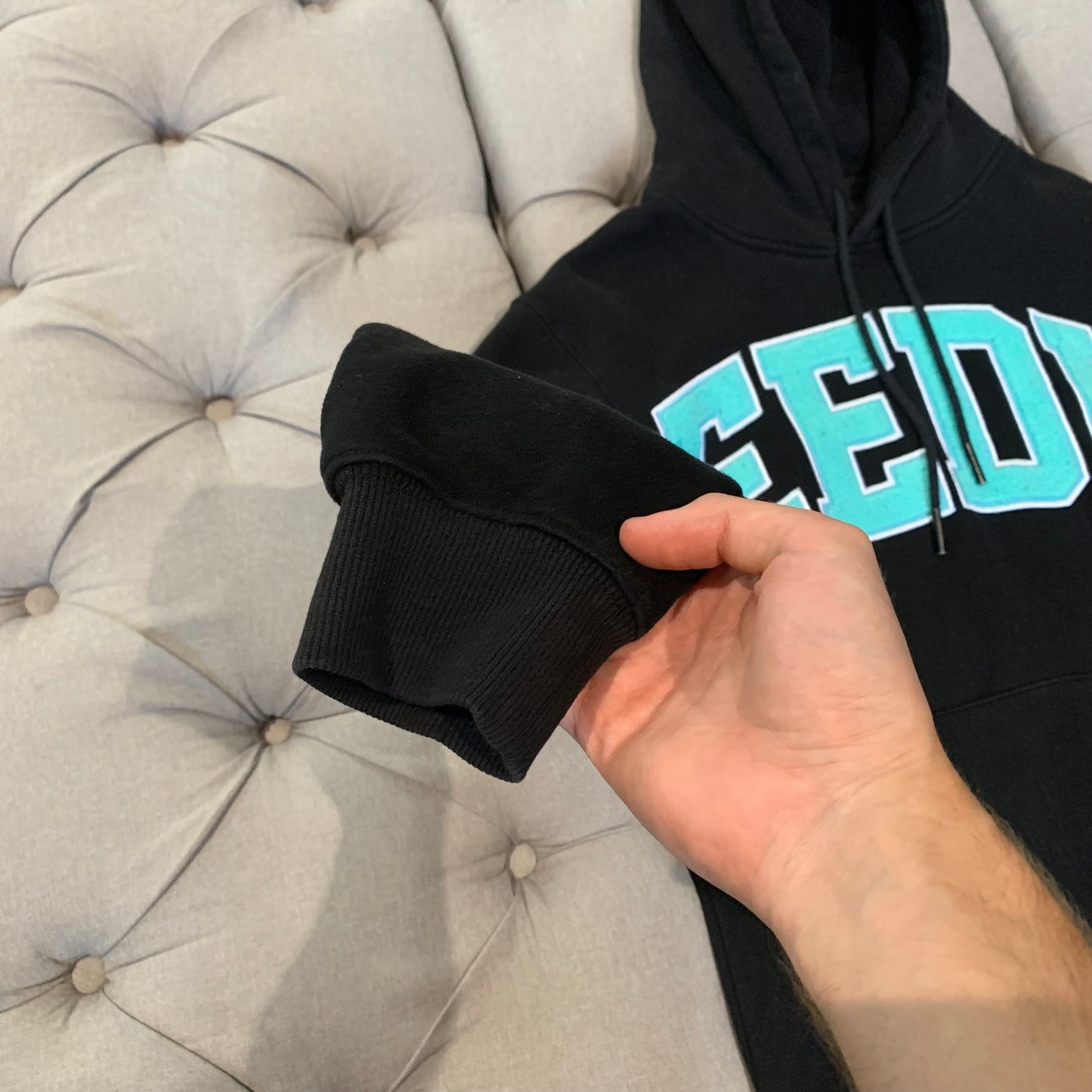 Geedup Team Logo Hoodie ‘Black Teal’ (Second hand)