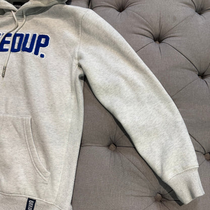 Geedup Play For Keeps Hoodie 'White Marle Blue' (Second hand)