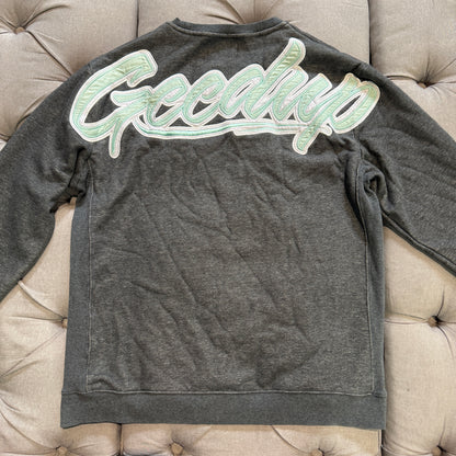 Geedup OS Script Crewneck 'Grey Teal' (Second hand)