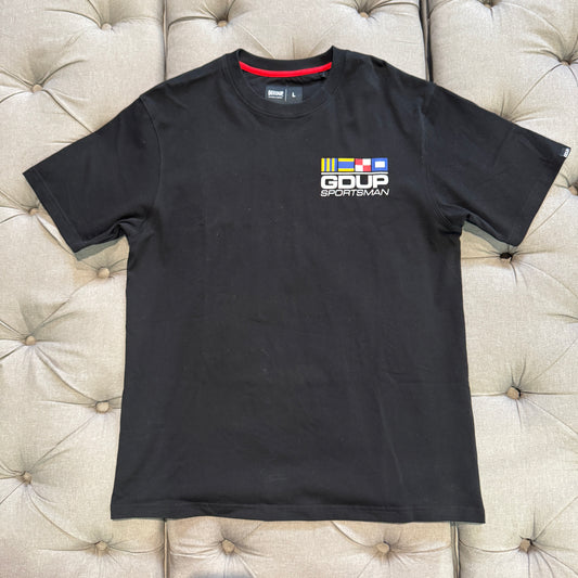 Geedup Sportsman Flag T-Shirt 'Black' (Second hand)