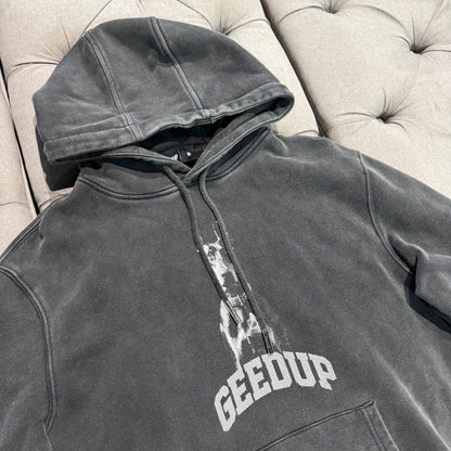 Geedup Doberman Hoodie 'Washed Black' (Second hand)