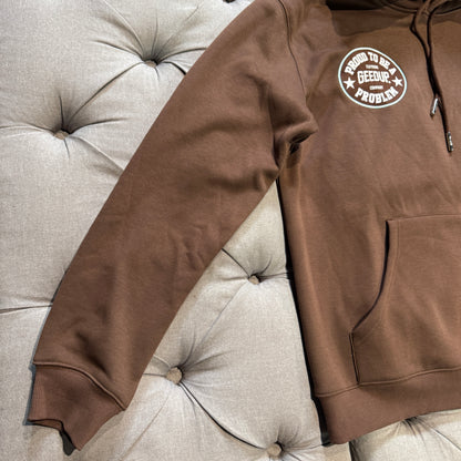 Geedup Proud To Be A Problem Hoodie 'Brown Teal' (Second hand)
