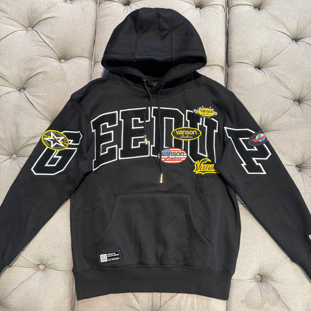 Geedup Team Logo X Vanson Hoodie 'Black' (Brand New)