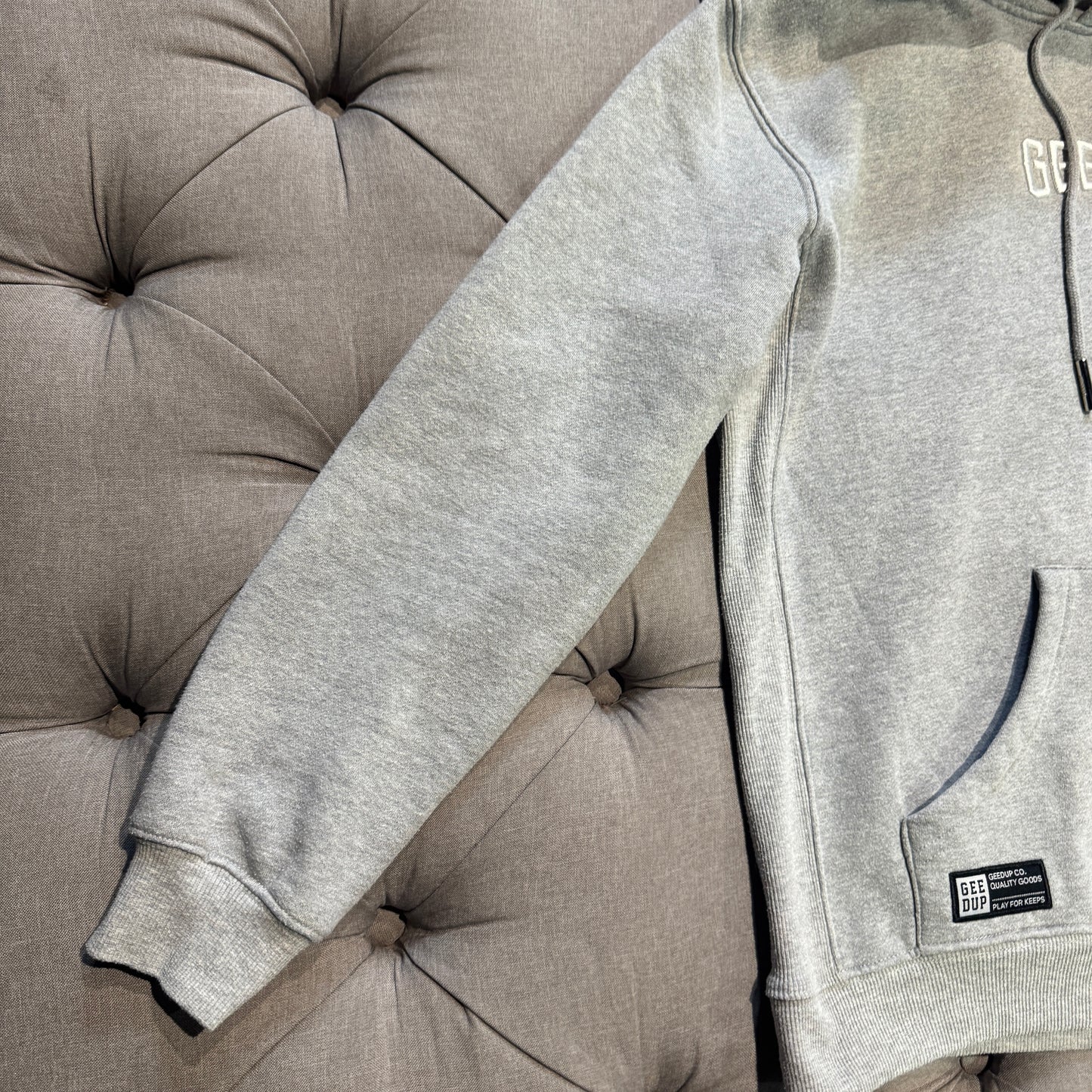 Geedup Hood Logo Hoodie 'Grey' (Second hand)