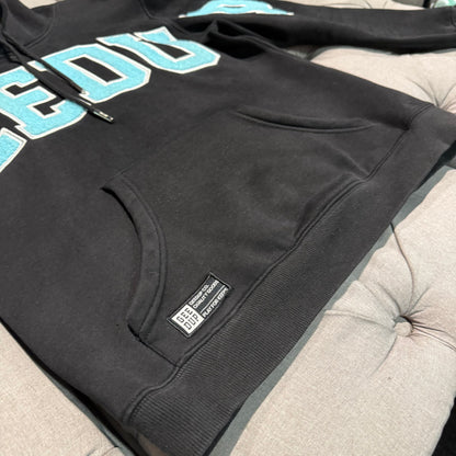 Geedup Team Logo Hoodie 'Black Baby Blue' (Second hand)