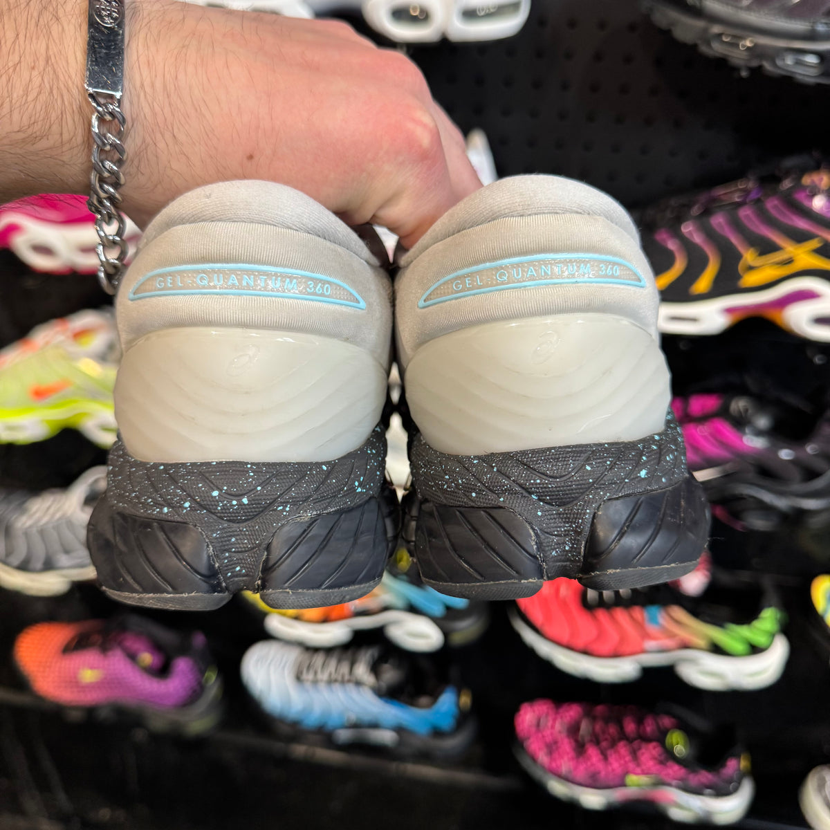 Asics Gel Quantum 360 8 Two Pack 'Black Grey Ice Blue' (Second hand)