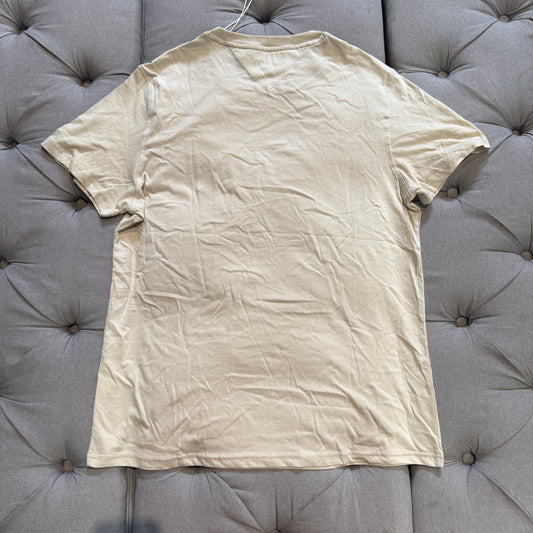 Tommy Hilfiger Flag Embroidery Tshirt 'Sand'