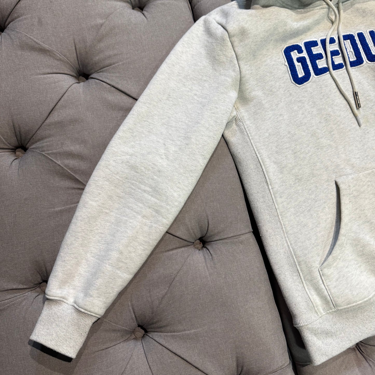Geedup Play For Keeps Hoodie 'White Marle Blue' (Second hand)