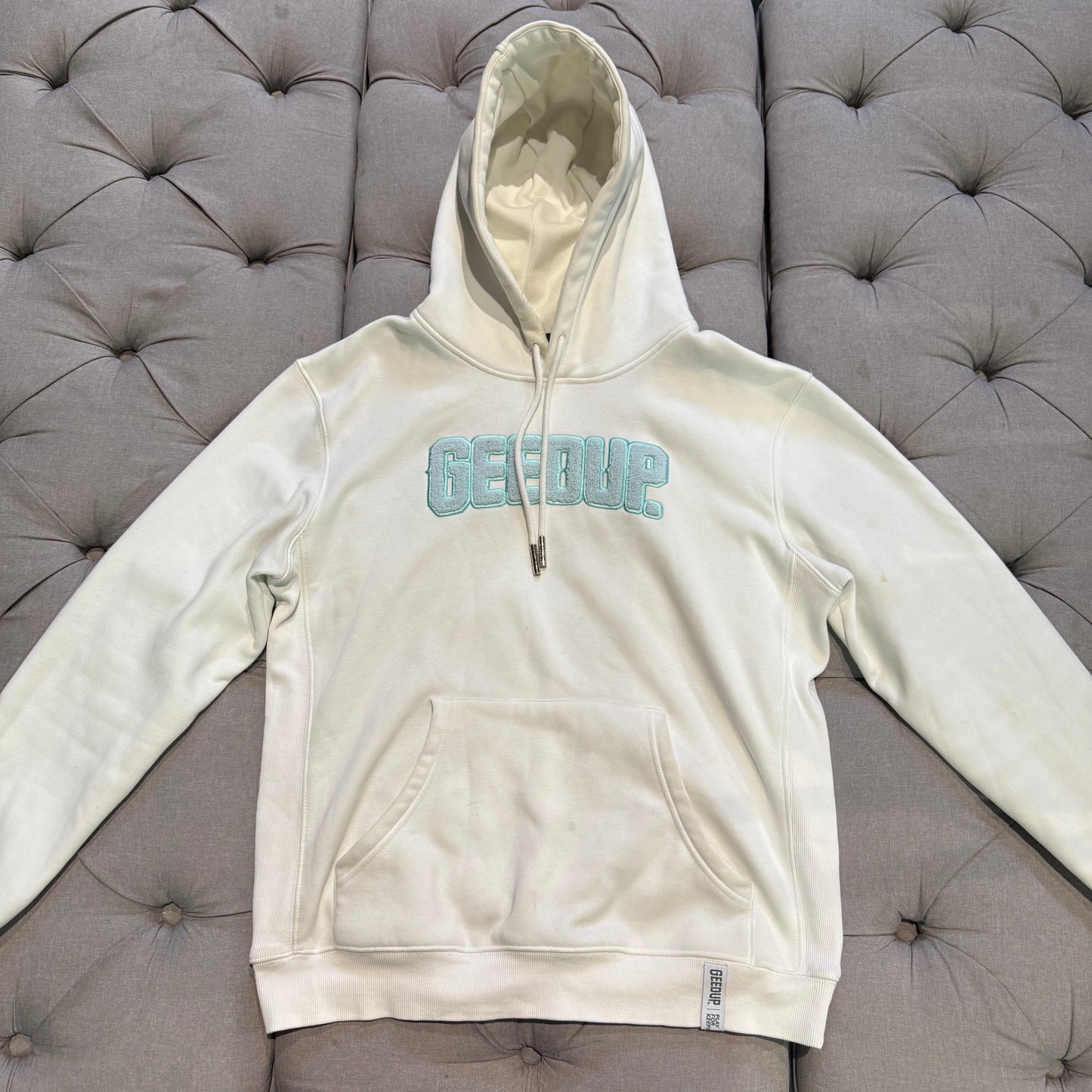 Geedup Play For Keeps Hoodie 'Cream Teal' (Second hand)