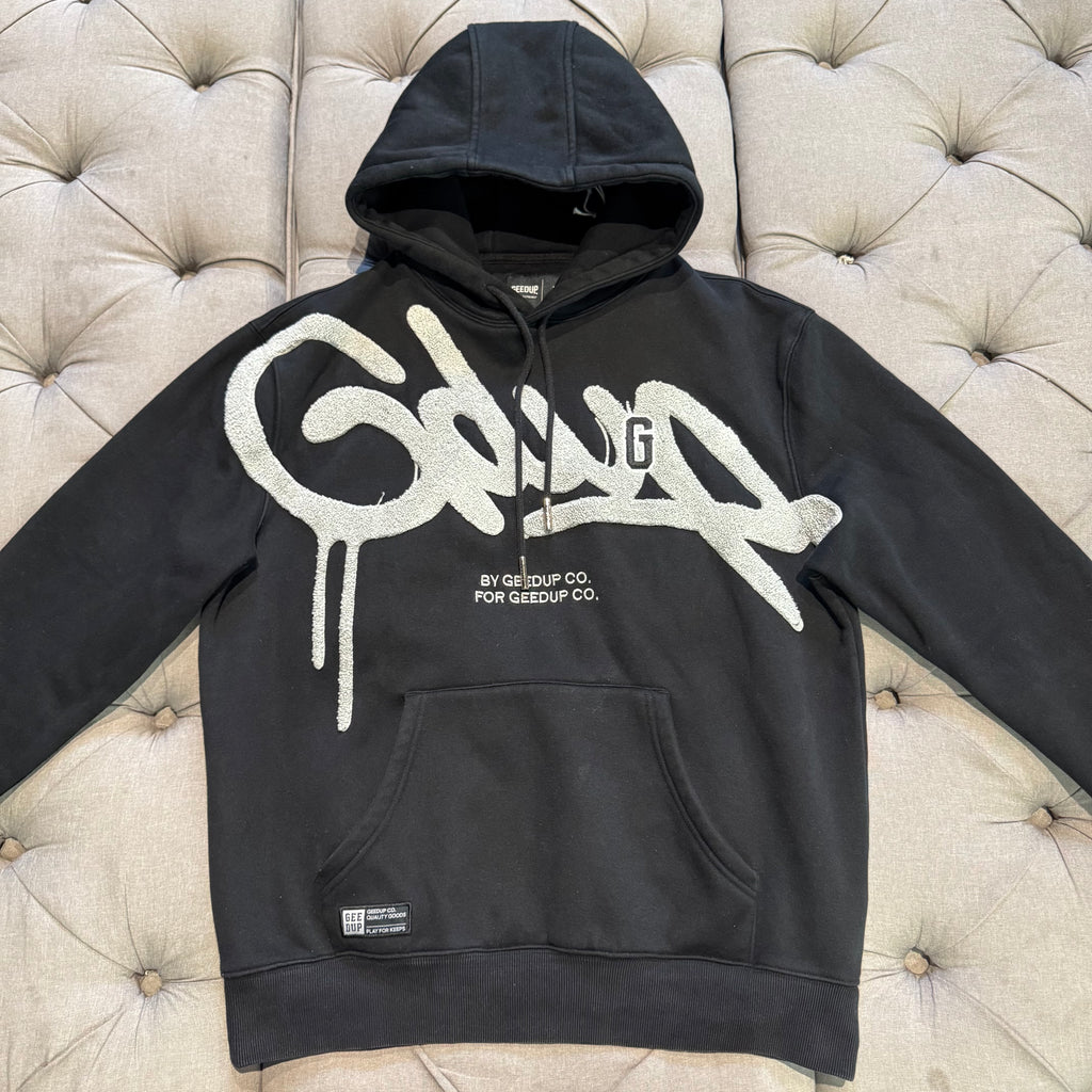 Geedup Handstyle G Hoodie 'Black Grey' (Second hand)