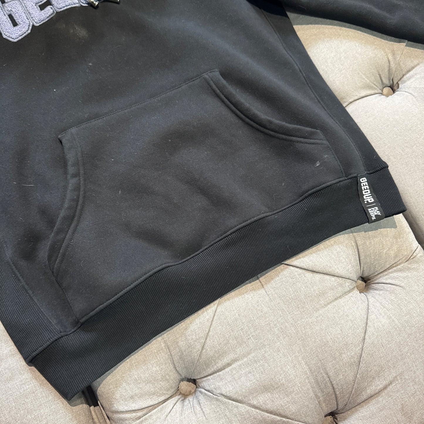 Geedup Play For Keeps Hoodie 'Black/Lavender Purple' (Second hand)