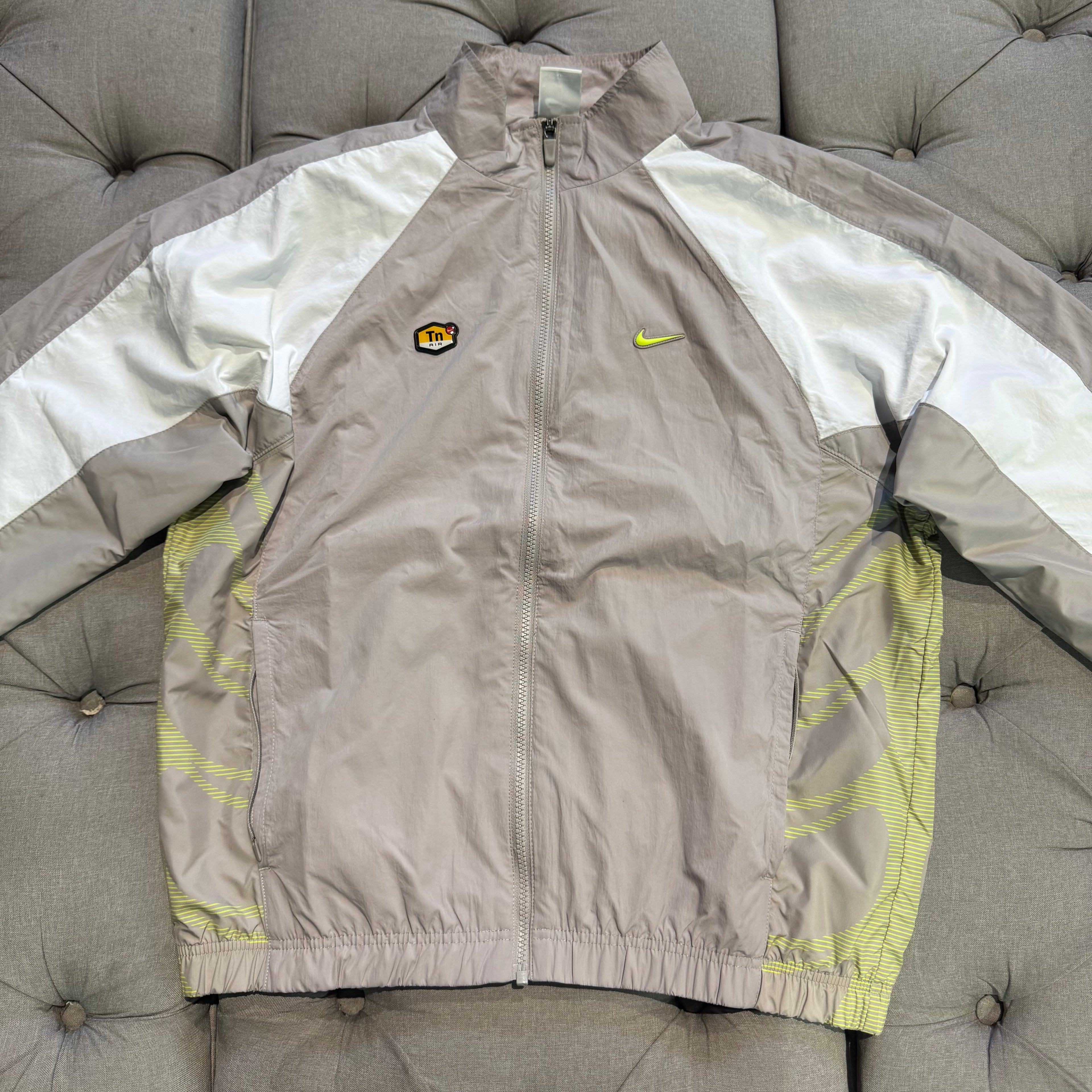 Nike TN Parachute Track Jacket 'White Grey Neon' (Second hand)