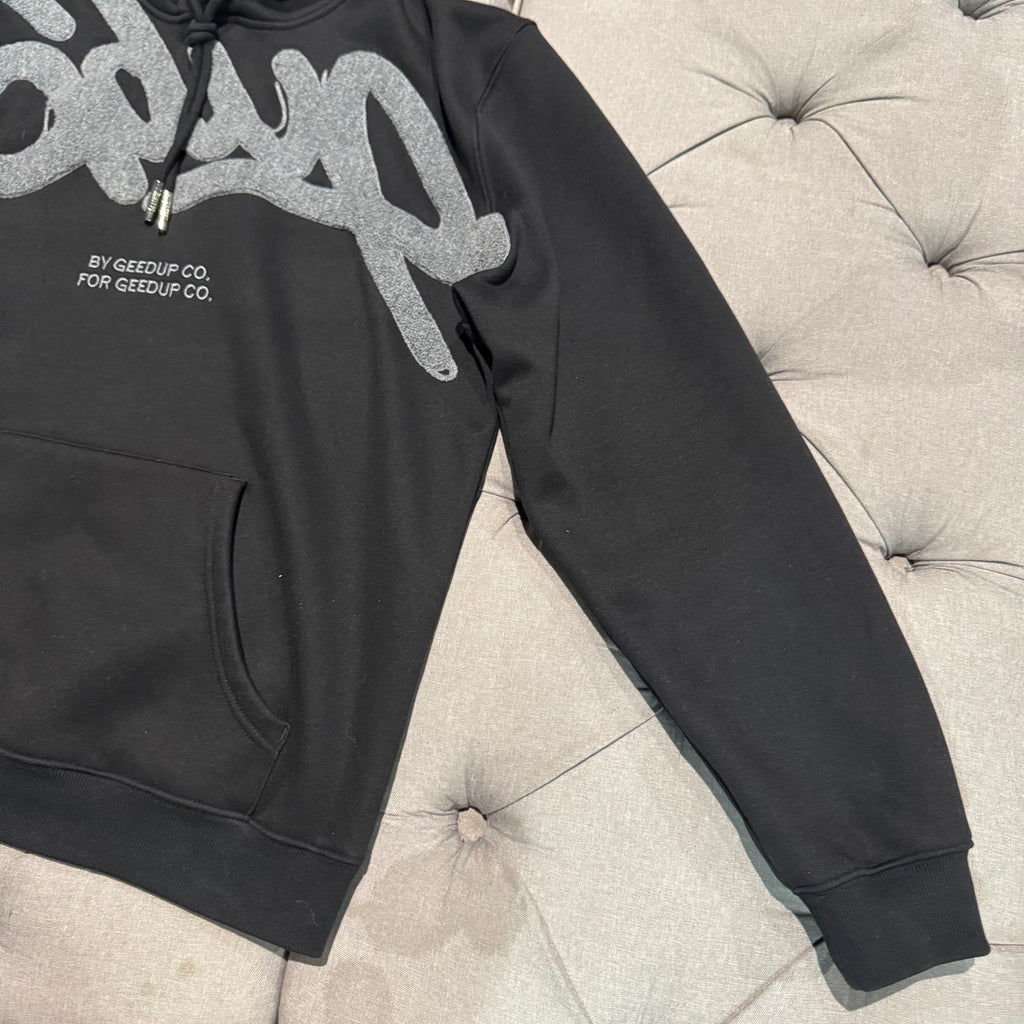 Geedup Handstyle Hoodie 'Black Grey' (Second hand)