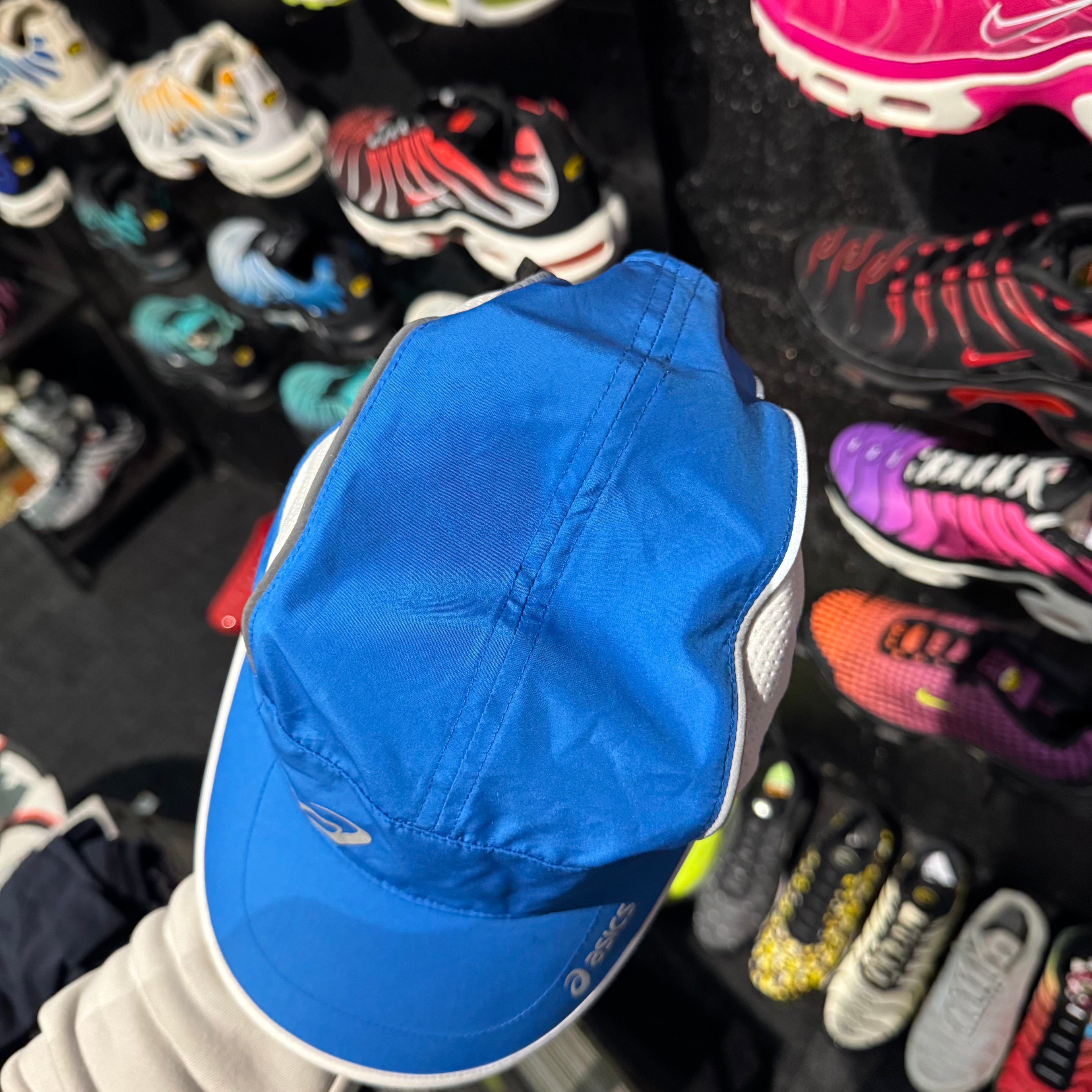 Asics Multi Pannel Reflective Cap 'Blue White' (Second hand)