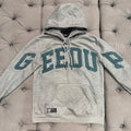 Geedup Team Logo Hoodie 'Grey Aqua' (Second hand)