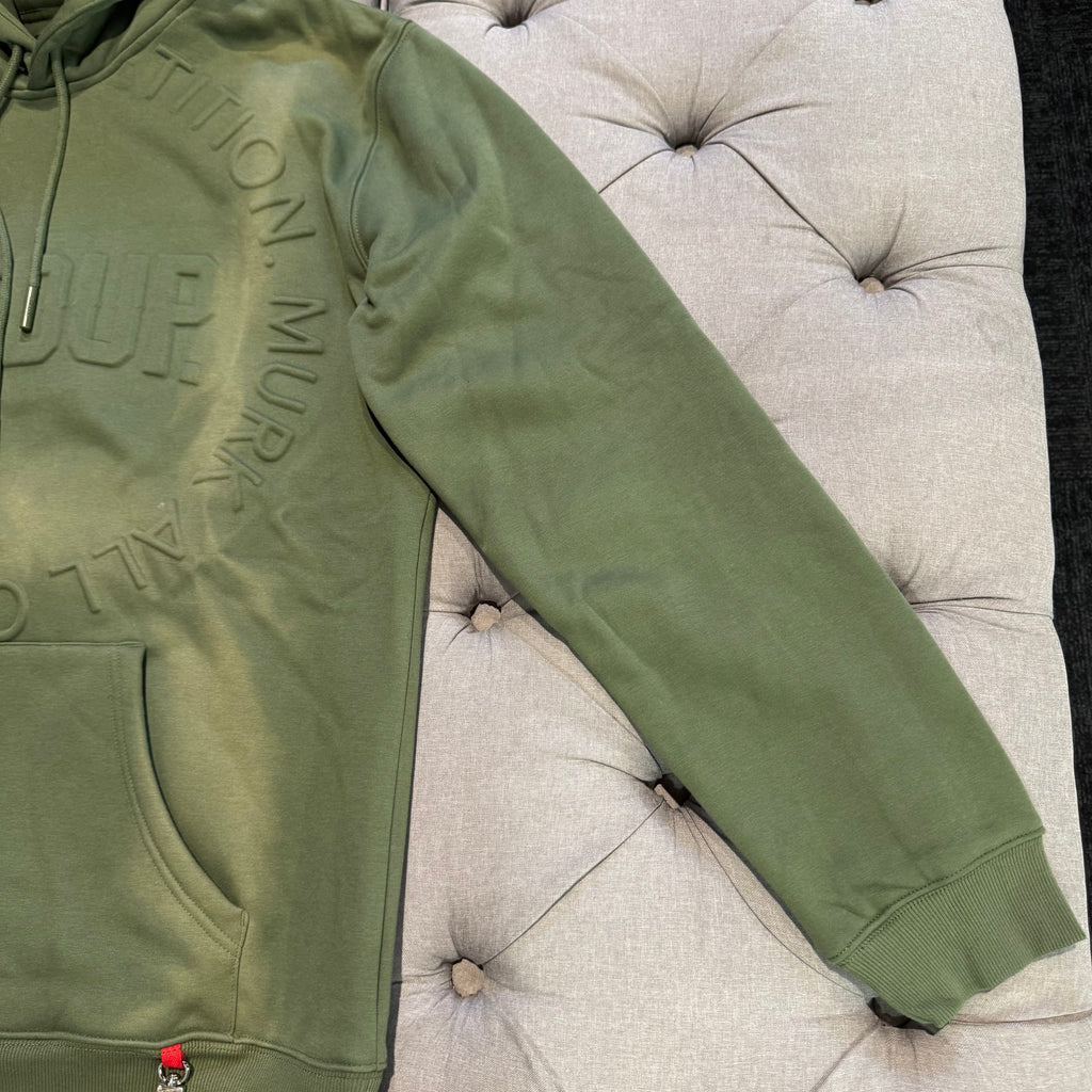 Geedup O/S Emblem Emboss Hoodie 'Military Green' (Second hand)