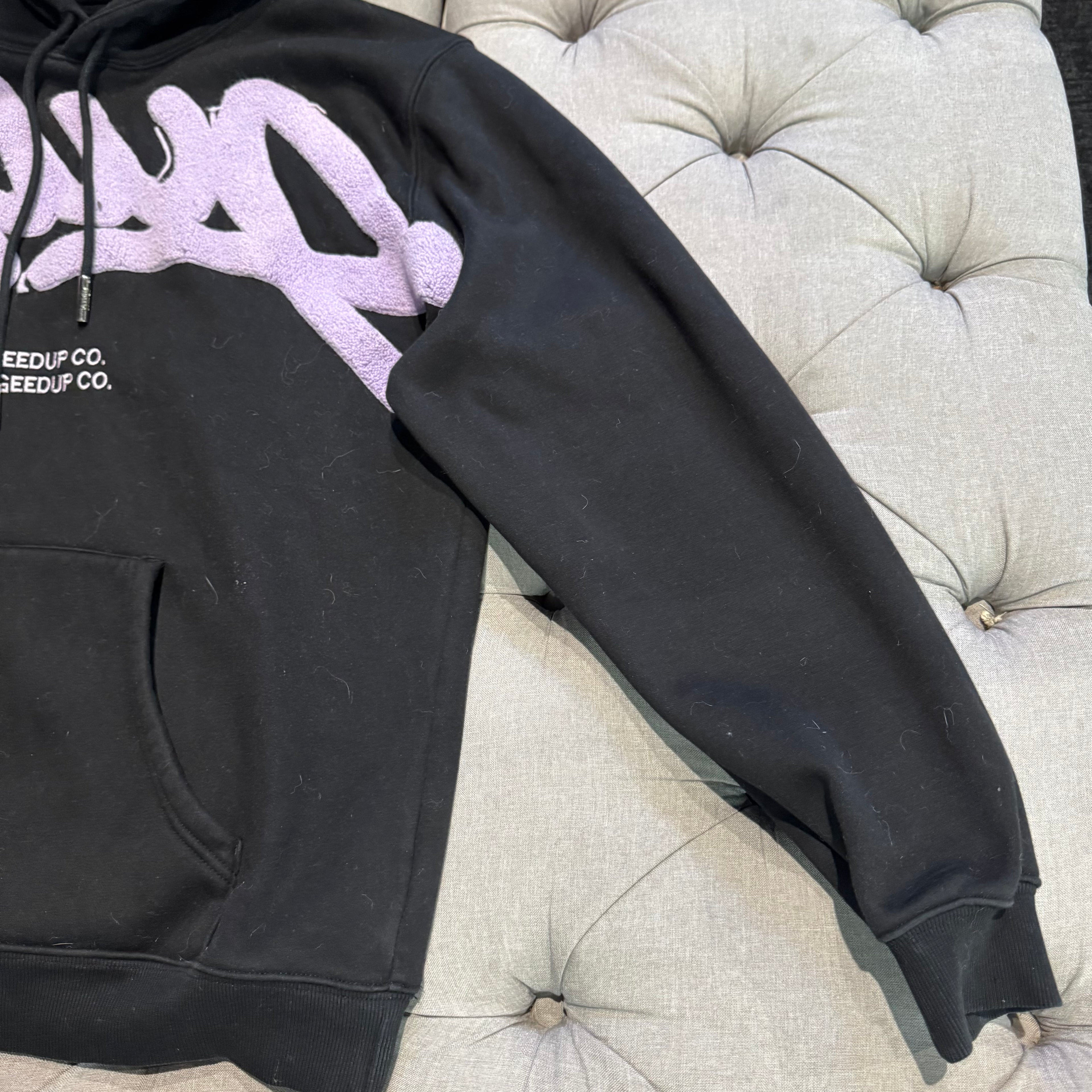 Geedup Handstyle Hoodie 'Black Purple' (Second hand)
