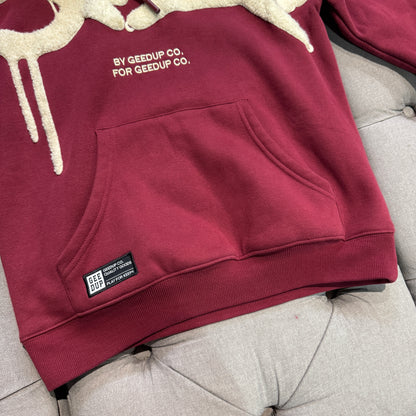 Geedup Handstyle Hoodie 'Maroon Cream' (Second hand)