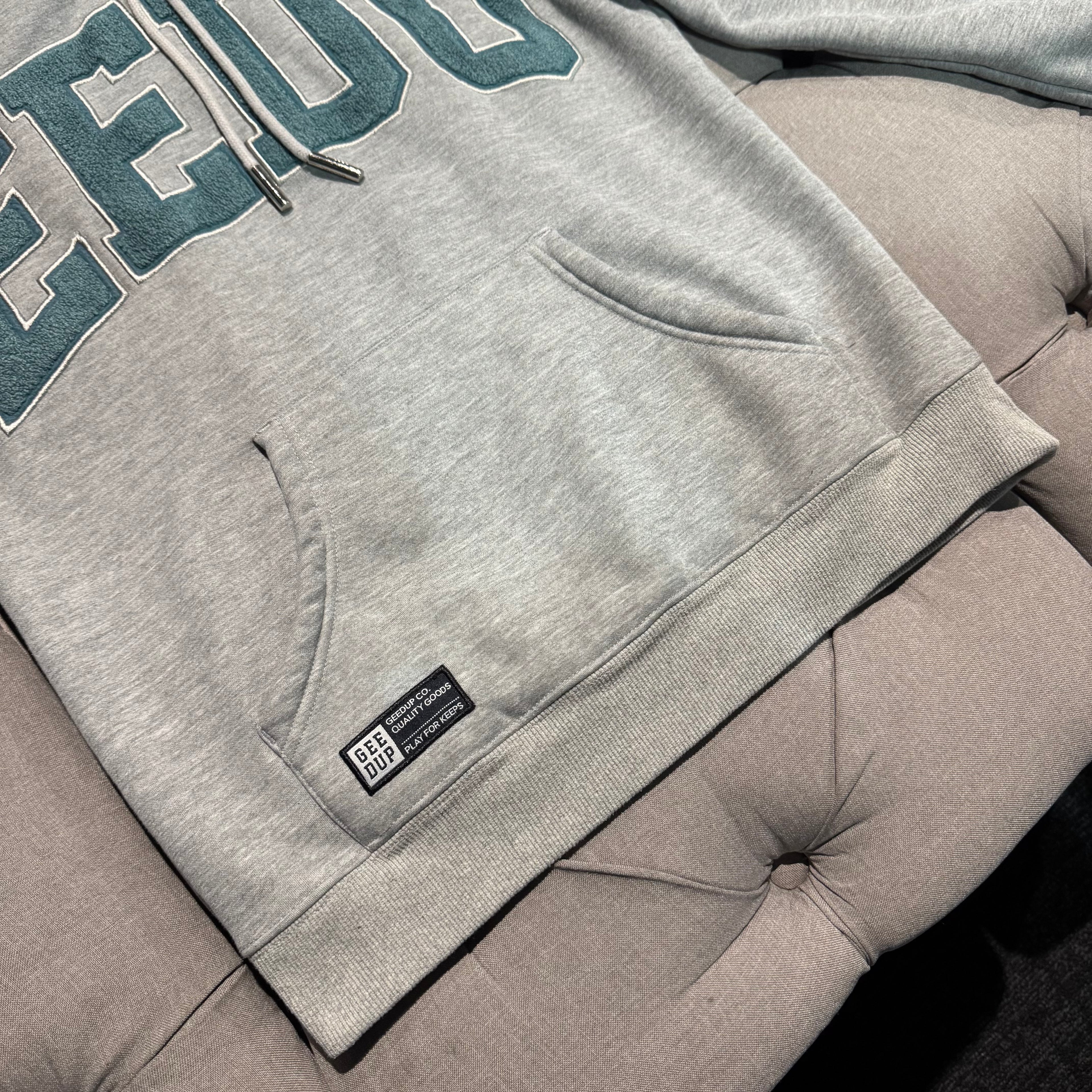 Geedup Team Logo Hoodie 'Grey Teal' (Second hand)