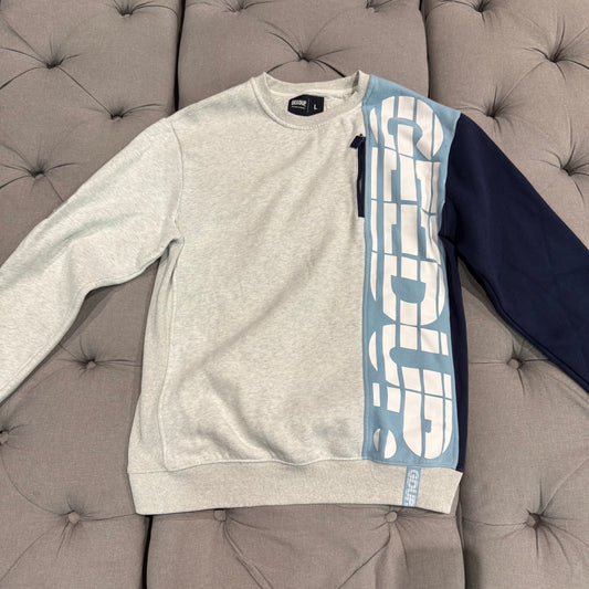 Geedup Sportsman Crewneck 'White Marle Blue' (Second hand)