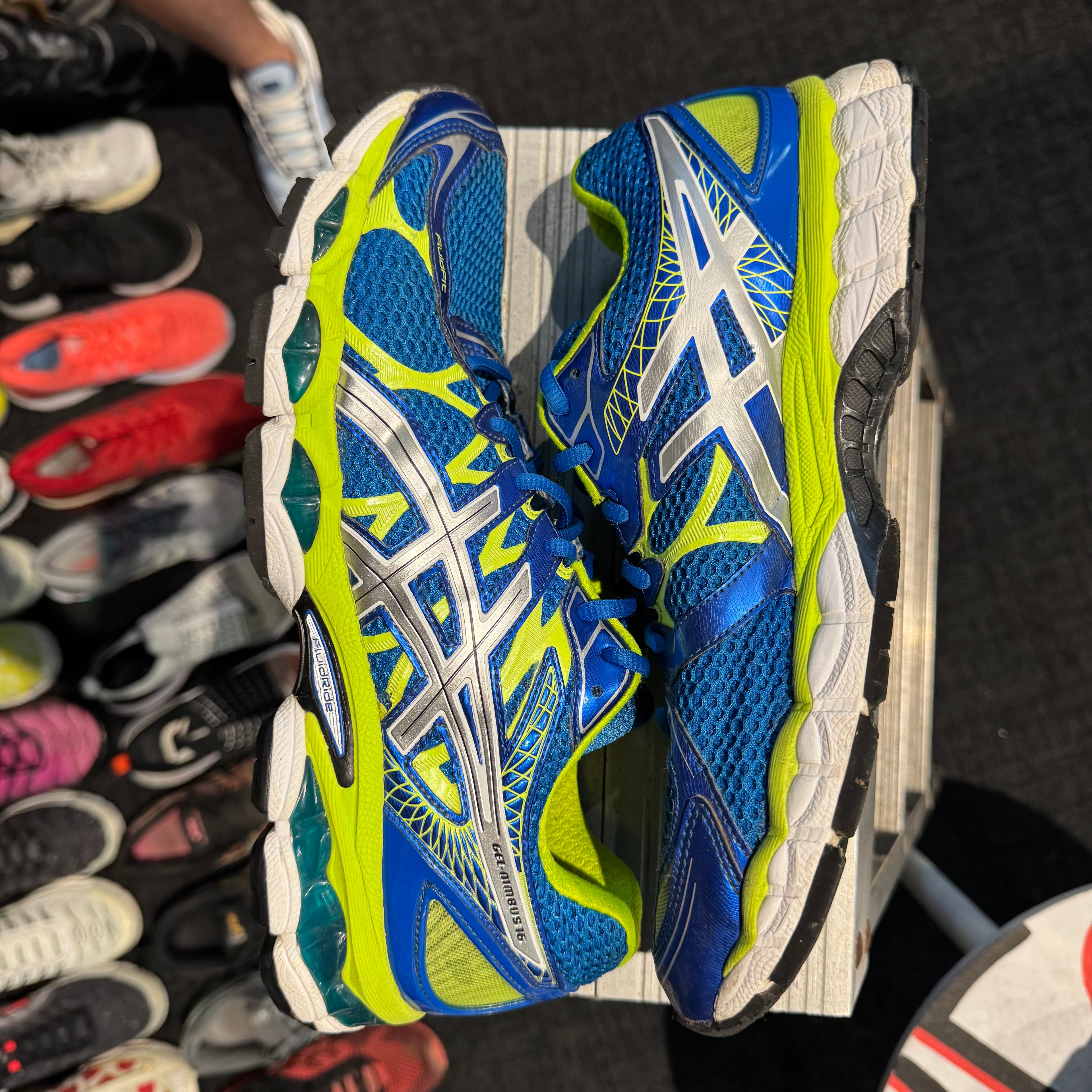 Asics Gel Nimbus 16 'Island Blue Lightning Lime' (Second hand)